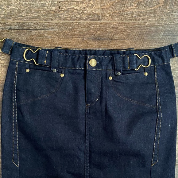 A/X Armani Exchange dark blue jean pencil skirt PR - Picture 2 of 6